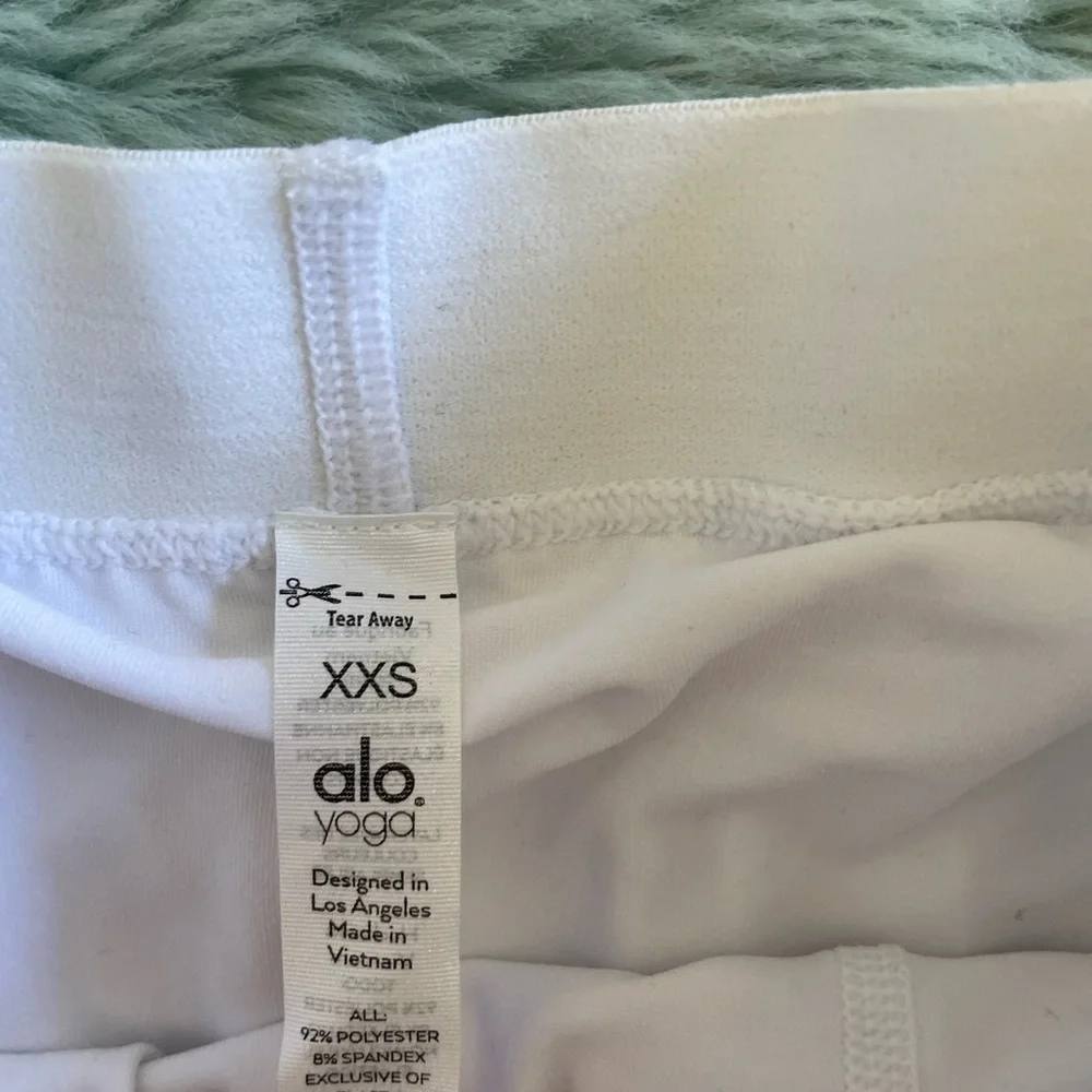 Alo Varsity White Pleated Tennis Skirt
